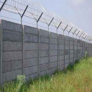 Precast Wall With GI Barbed Wire Fencing in Hyderabad